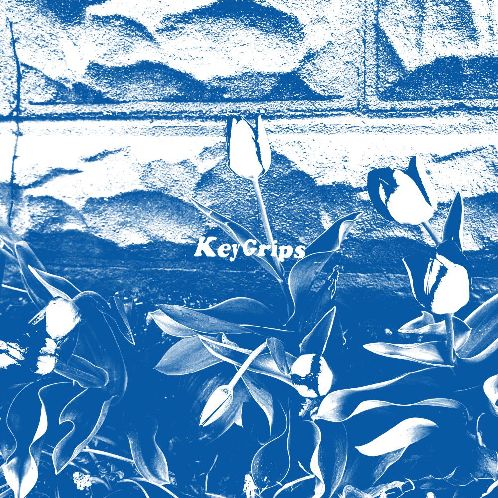 Cover of the latest edition of Key Grips on CAMP Radio featuring tulips in blue.