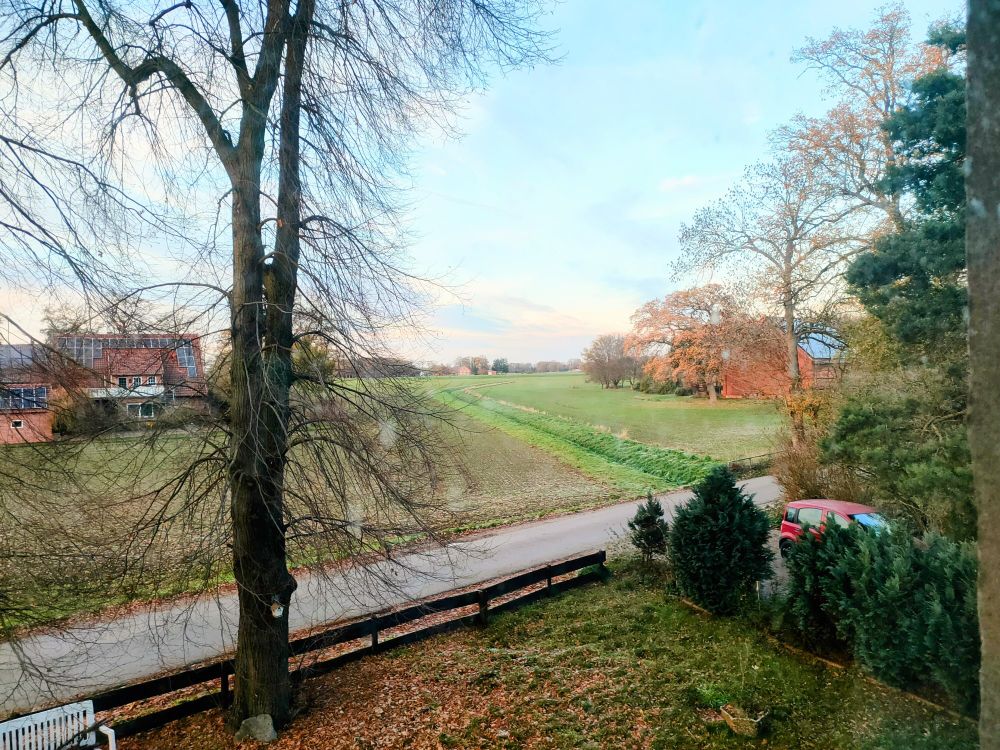 Bluy Sky and cold outside in northern Germany