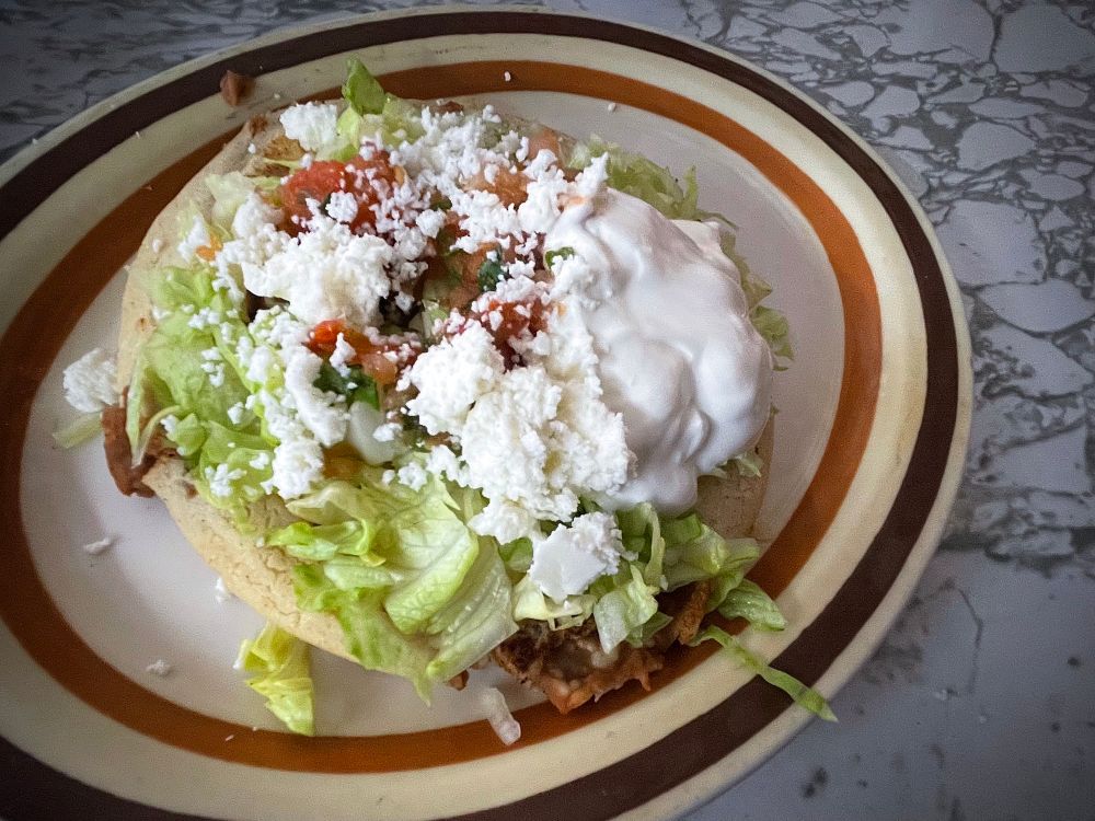 Cheese and bean pupusa 