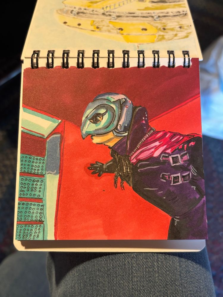 Screencap redraw of Winslow in Phantom of the Paradise in copic marker.