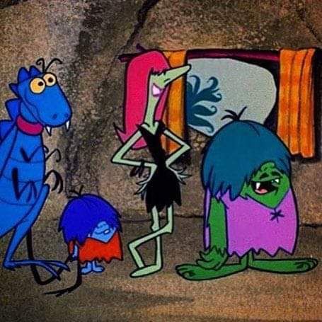 A frame of Flinstones TV show. Cool fun monster family hang out with the Flinstones.