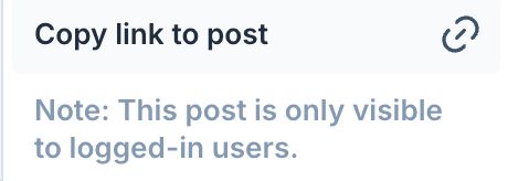 button to copy the link to this skeet
"Note: This post is only visible to logged-in users."