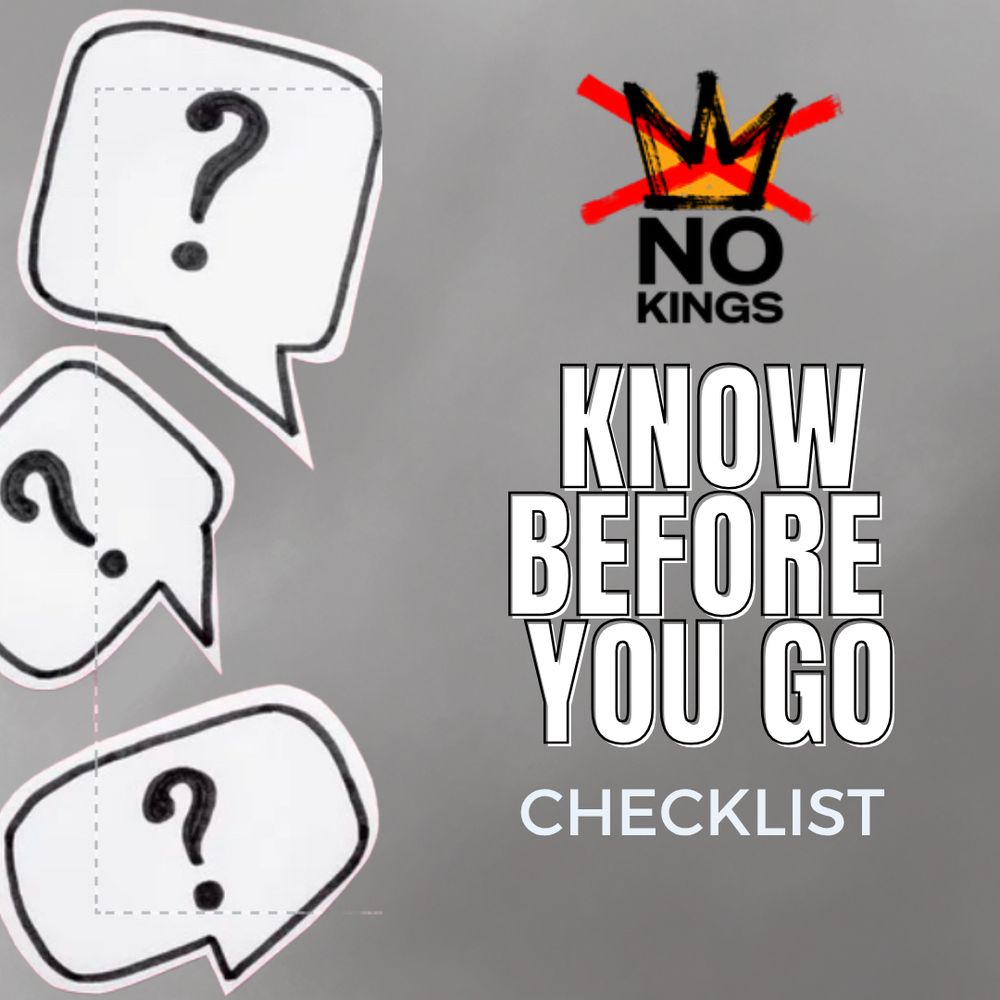 Know before you go checklist