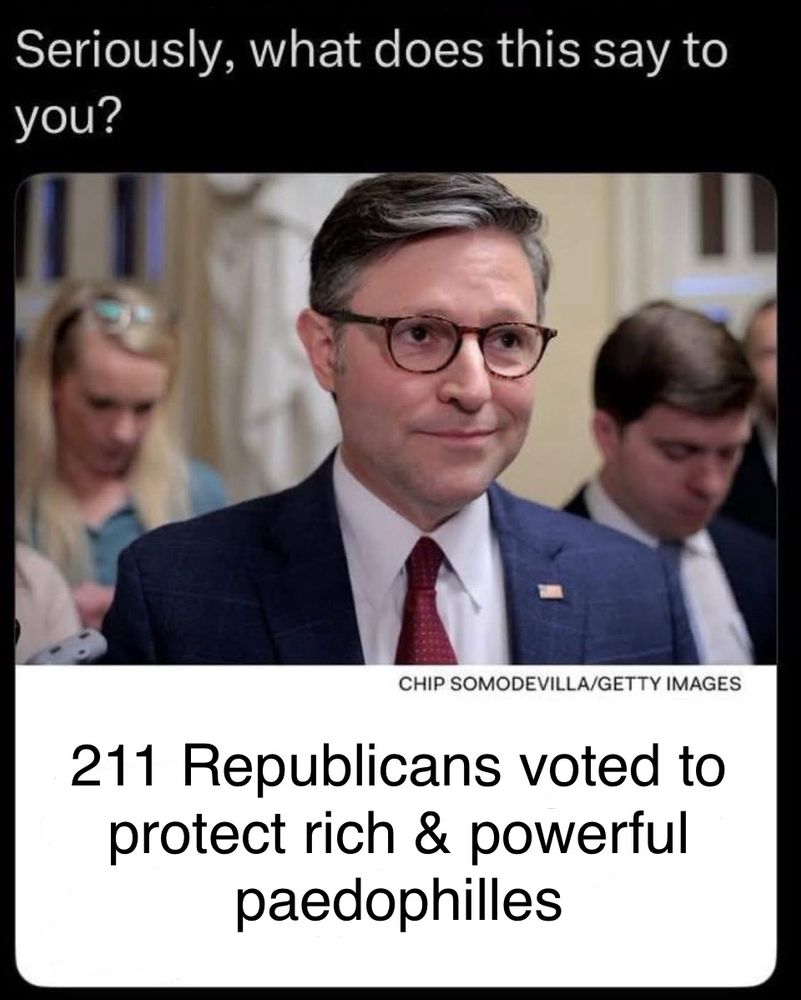 211 Republicans voted to protect rich & powerful paedophilles