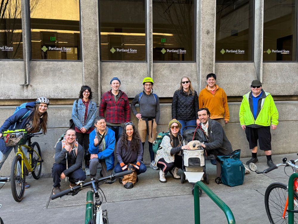 More than a dozen cyclists 