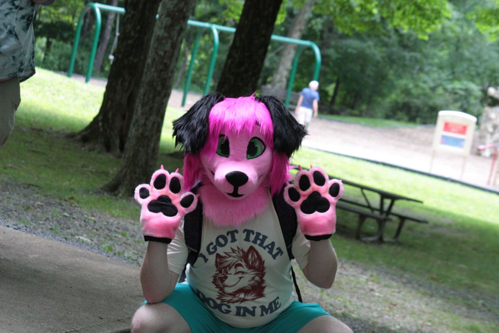 Billy crouching down and waving hello! 🐾🐶