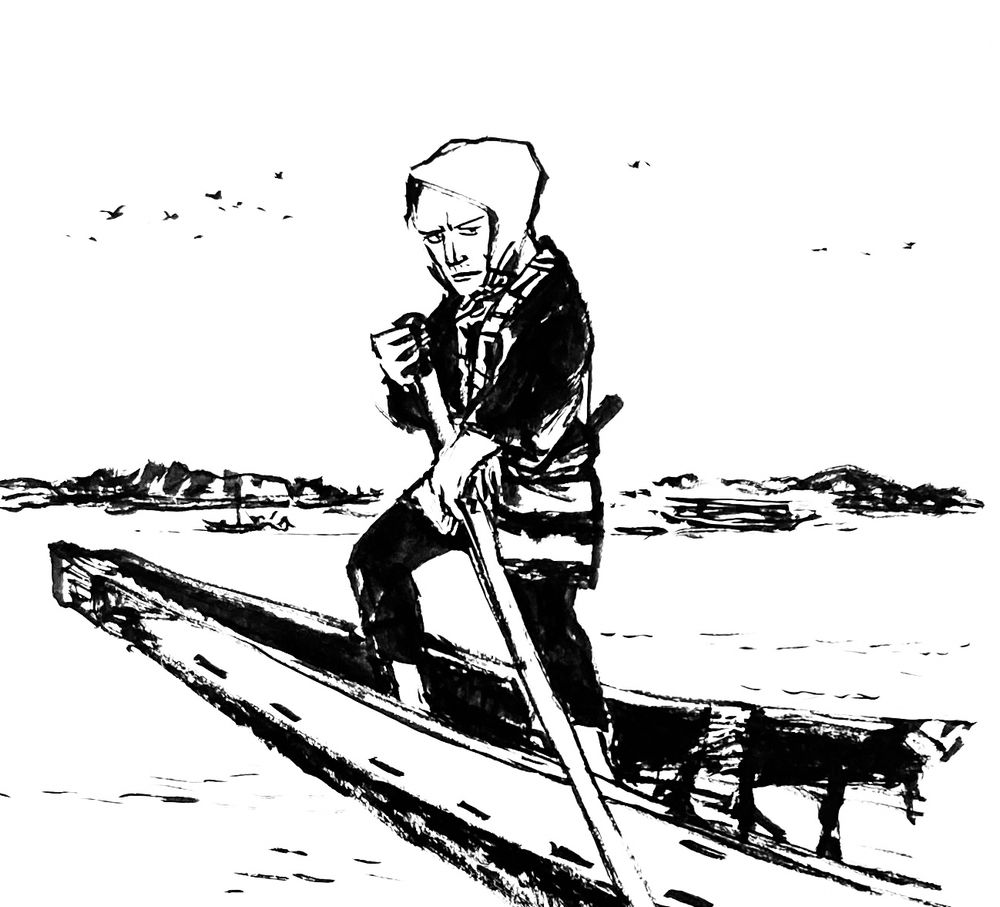 「船頭安五郎」イラスト