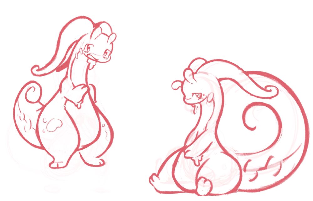 kalos goodra (left) & hisuian goodra (right)