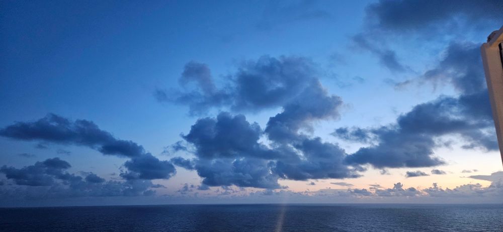 Picture of a sunrise while at sea
