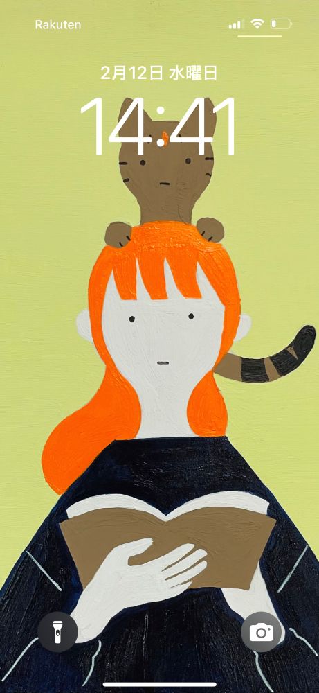 モノクロにしたスマホのホーム画面