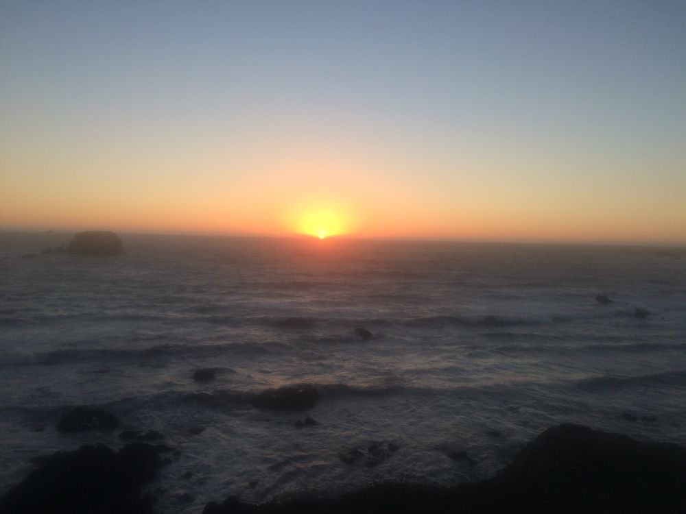 Sun setting into the Pacific, taken on my dad’s 75th birthday