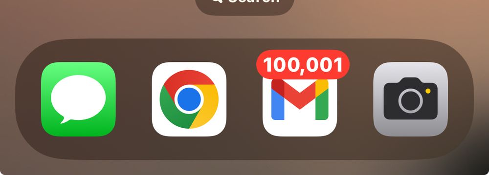 I have 100,001 unread Gmails. 