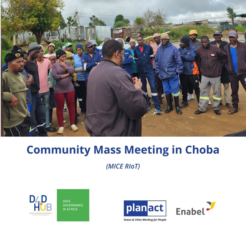 Community Mass Meeting in Choba, South Africa.