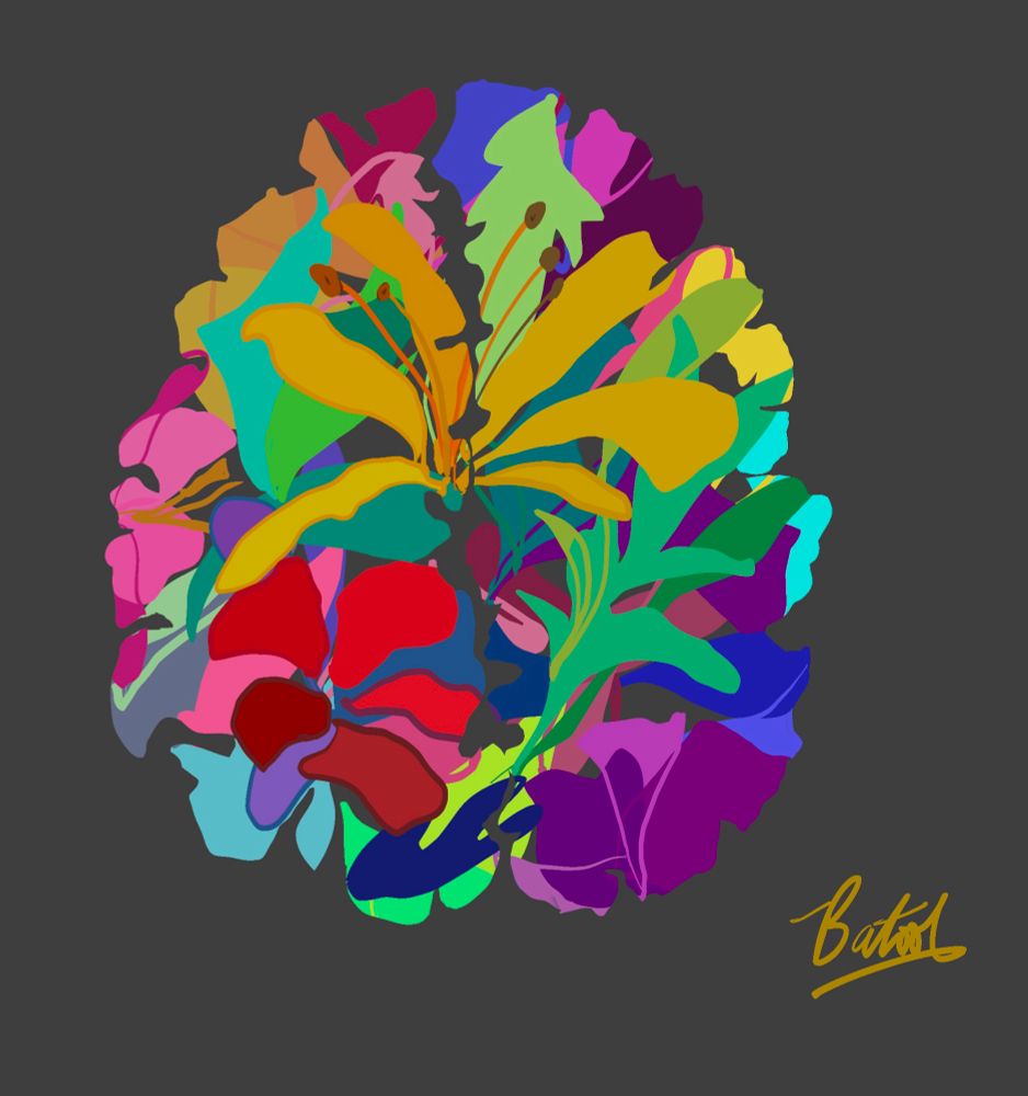 Colorful floral brain.