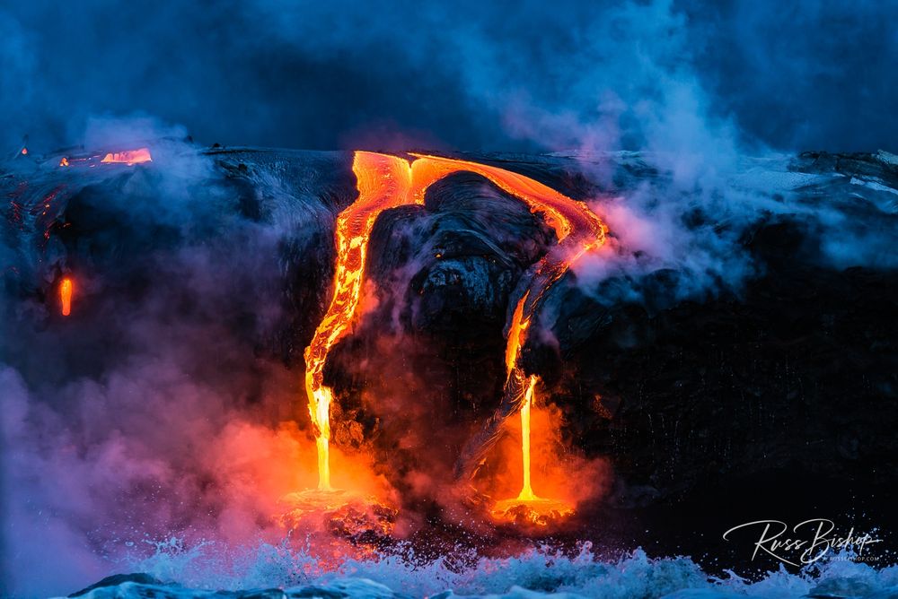 Looking back at another side of Pele - the Kamokuna flow, Hawaii Volcanoes National Park, Hawaii | ©Russ Bishop