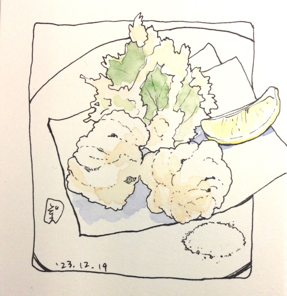 白子の天ぷらの絵