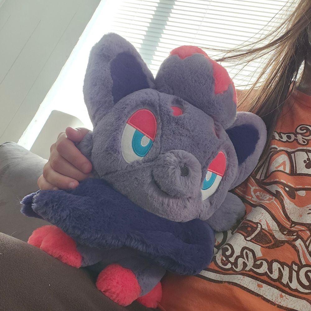 me holding zorua plush