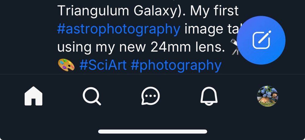 Screenshot of the bottom portion of a phone screen showing the "Home" icon on the bottom left.