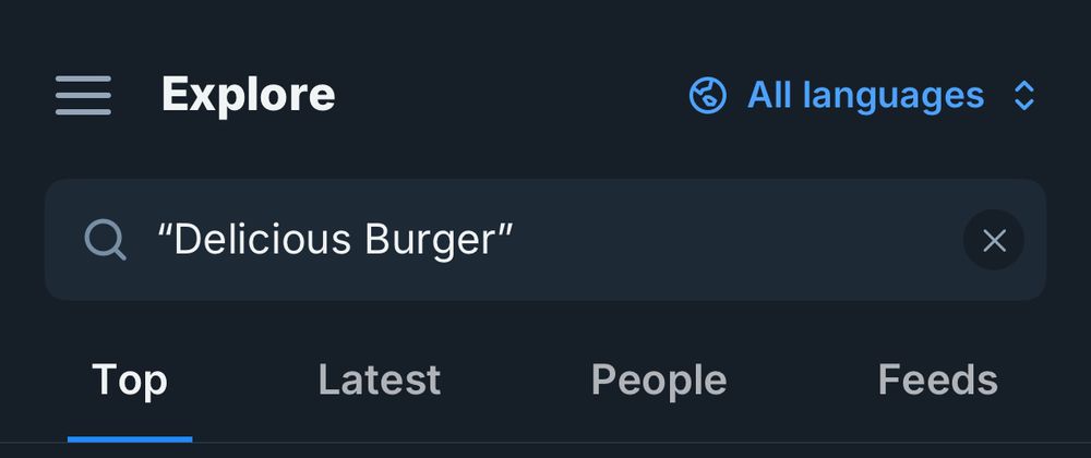 A search for “Delicious Burger”, wondering where I can find one