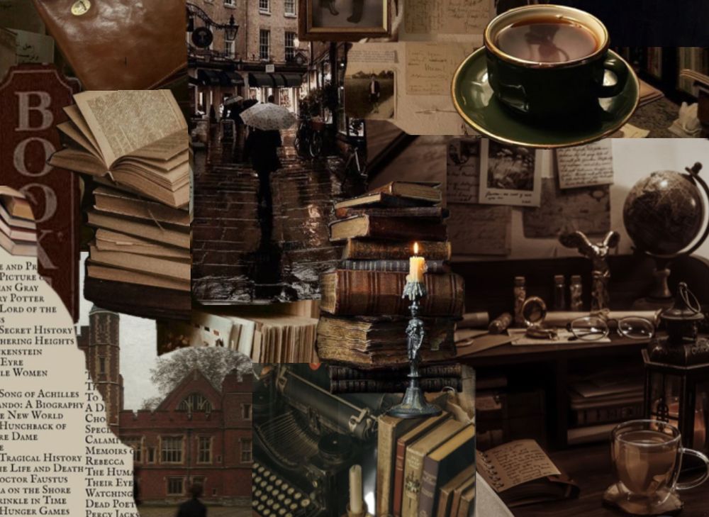 Dark academia photos. Coffee. Books. Candle. Globe. Browns. Torn book page. Victorian-esque https://pin.it/2g7eIWlZv