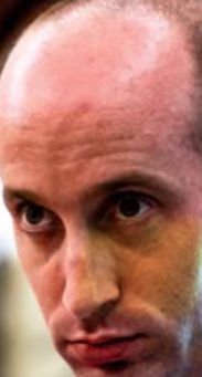 Extreme close up of Stephen Miller