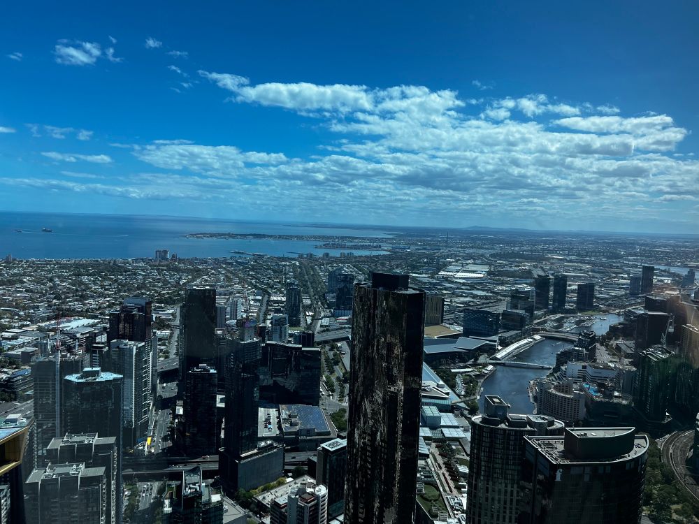 View of Melbourne from skydeck