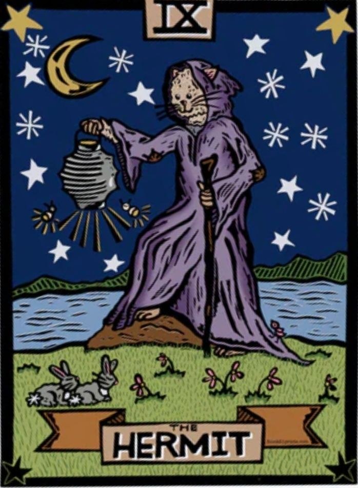 "The hermit is a time for solitude. Alone time and isolation may be painful but, it is deemed necessary."