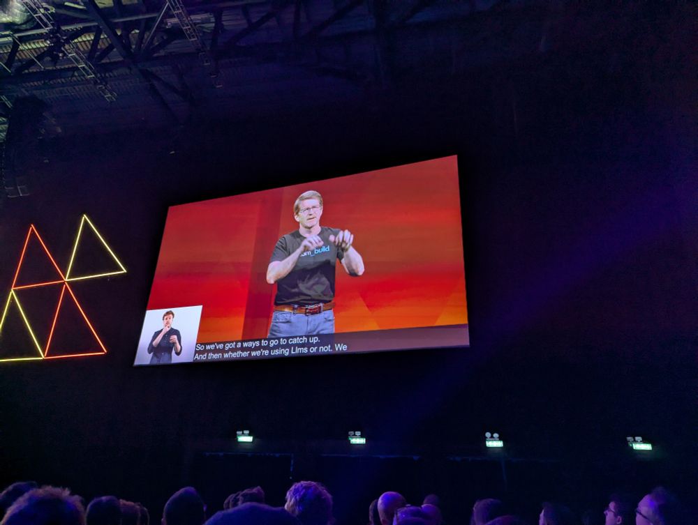Rob Koch presenting a keynote at KubeCon Europe 2025