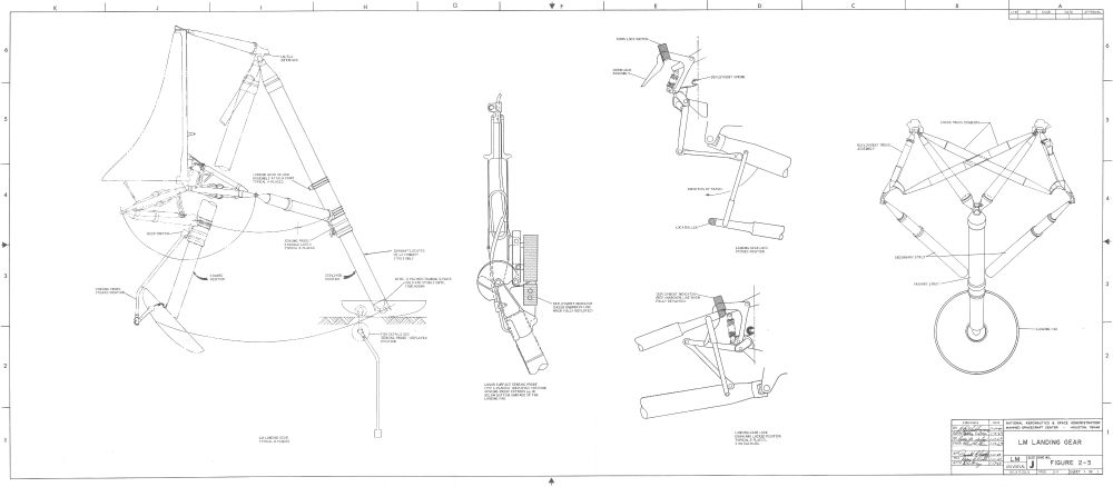 NASA blueprint for Lunar Module landing struts
