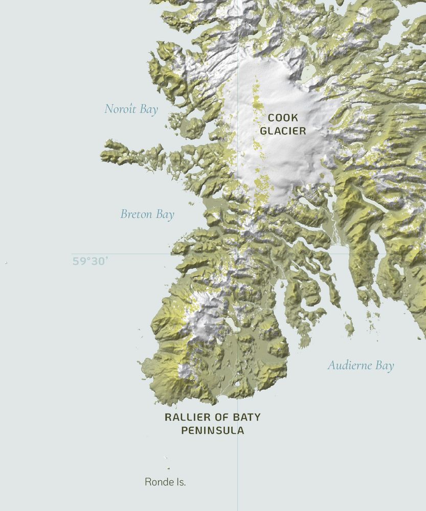 A map of the Kerguelen Islands 