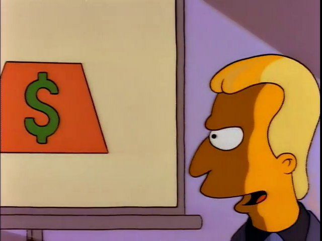 Simpsons clip of the "Trapezoid" business class.