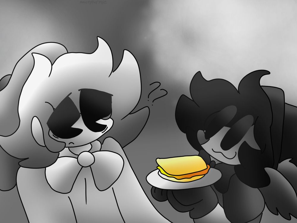 Messenger giving swapped evilrett a grilled cheese
Swappedrette belongs to gem!