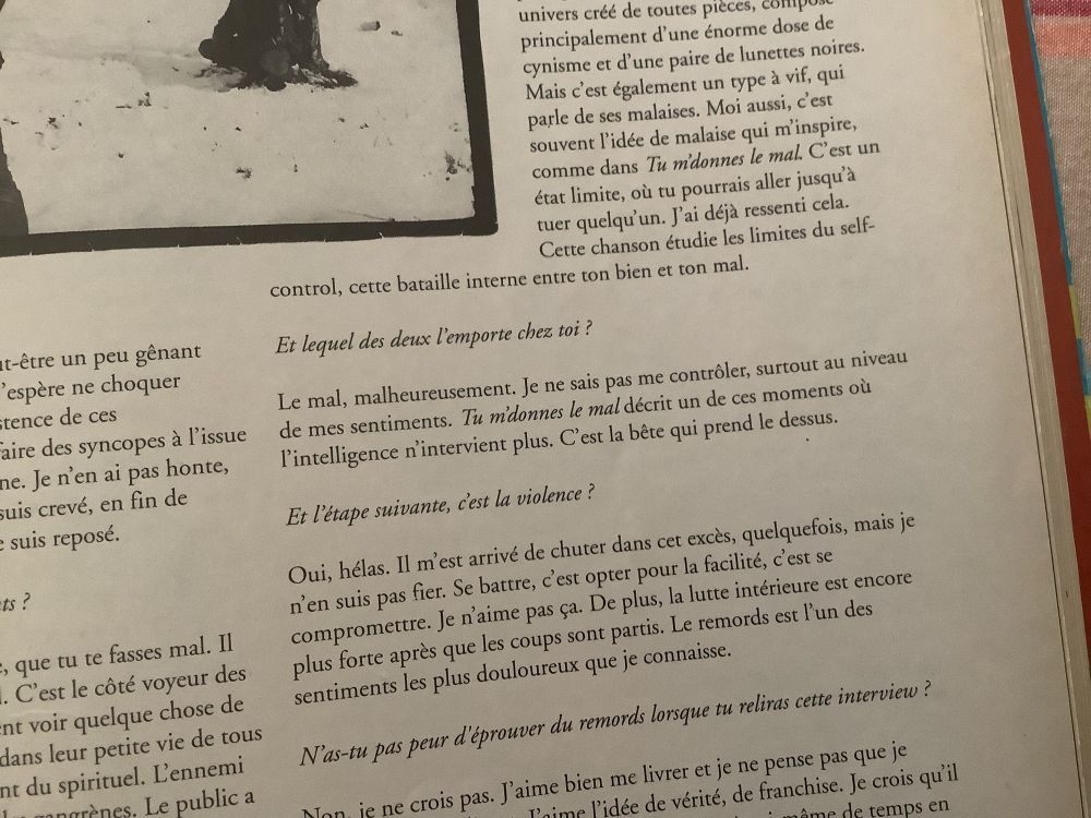 Un extrait d’une interview où Cantat parle de sa propre violence. (On connaît la suite.)