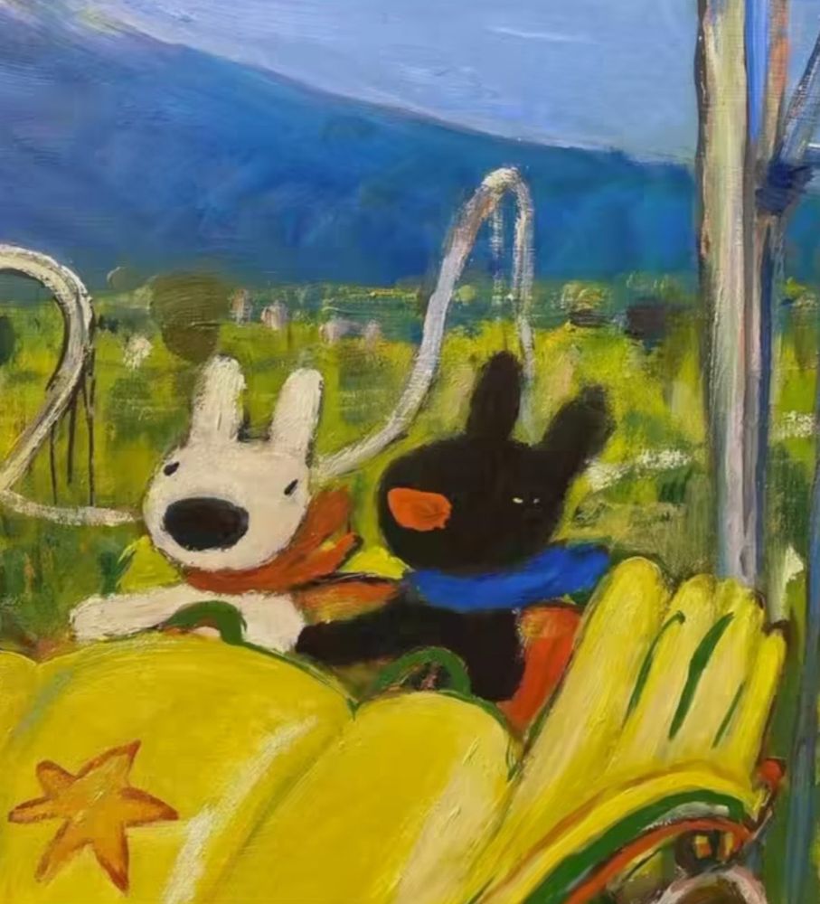 Gaspar and Lisa on a roller coster