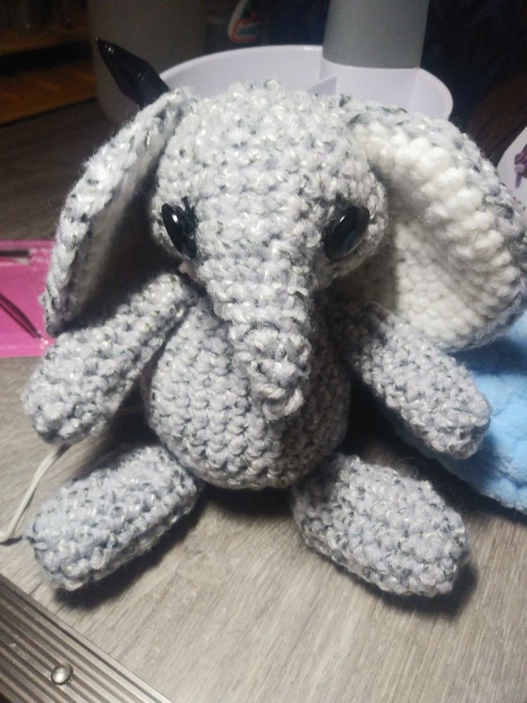 a crochet elephant