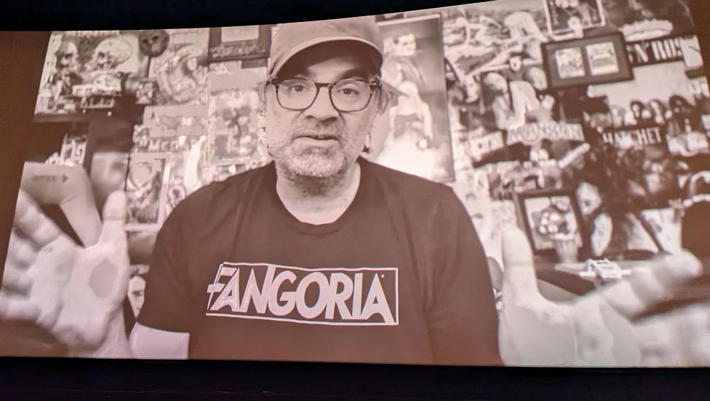 A very animated Joe Lynch lays out why he loves AN AMERICAN WEREWOLF IN LONDON via video before Screenland Armour's Friday Night Frights hosted by Nightmare Junkhead