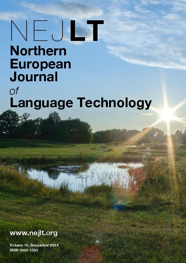The cover image of NEJLT Volume 10. It shows a pond surrounded by grassland, and the sun quite low above the horizon.