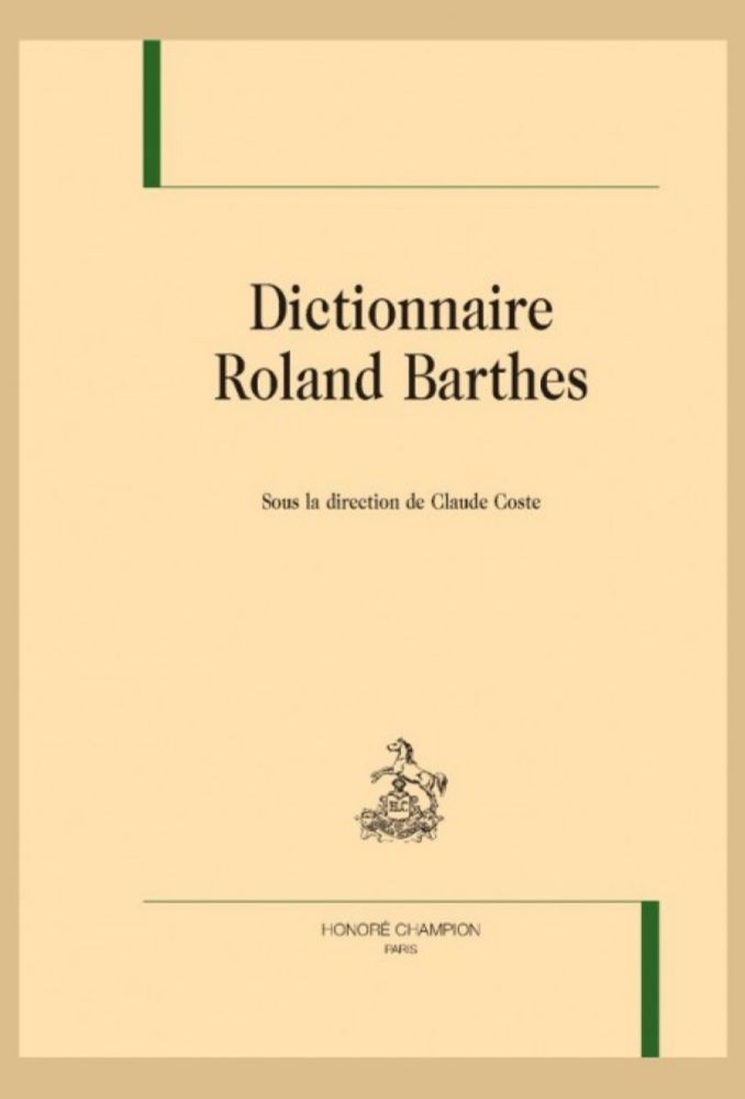 DICTIONNAIRE ROLAND BARTHES -