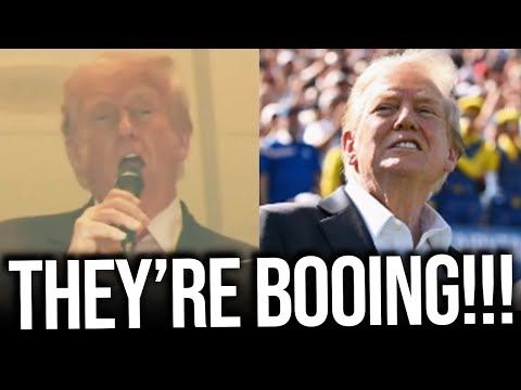Watch Trump Realize EVERYONE is BOOING HIM