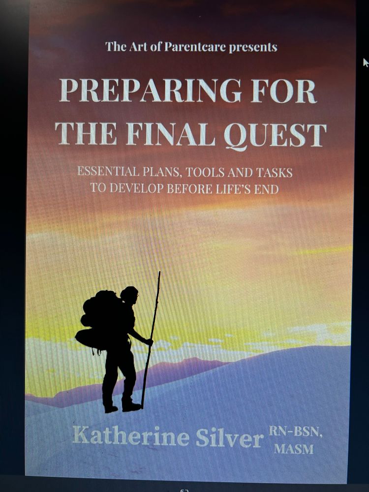 Book cover with silhouette of hiker climbing a hill towards a sunset