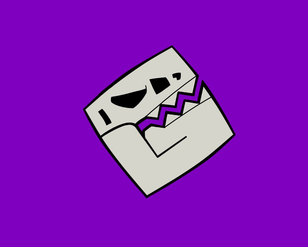 Gabu Studios logo but now a spooky fossil just in time for Halloween season