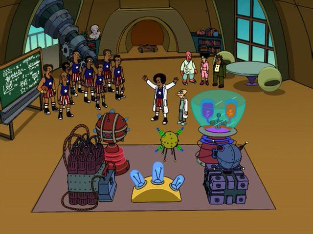 Ethan Bubblegum Tate announcing honorary globetrotter status in Futurama