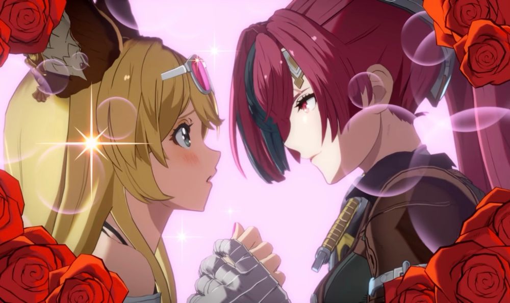Two granblue ladies about to yuri to the max