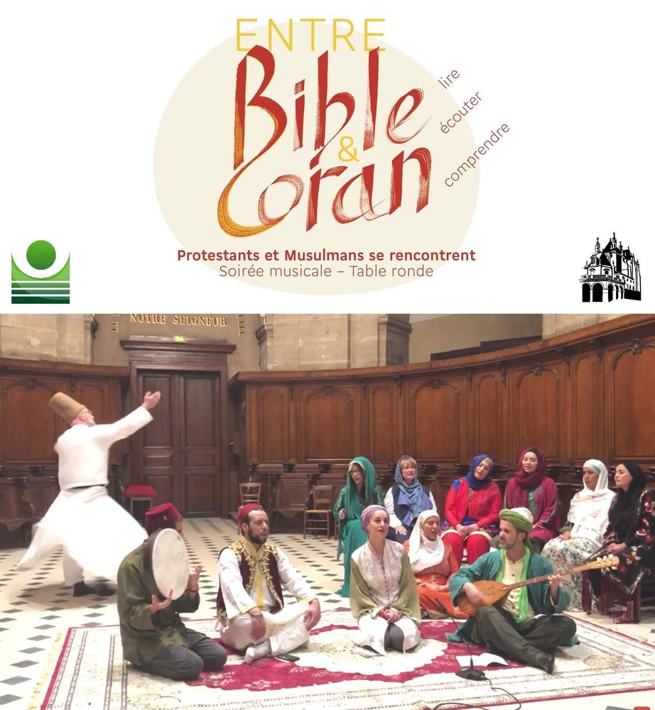 Soirée du 29 septembre 2018, avec le chœur soufi Dervish Spirit sous la direction de Enris Qinami, présenté par la La Maison Soufie. Au temple protestant de l'Oratoire du Louvre à Paris.