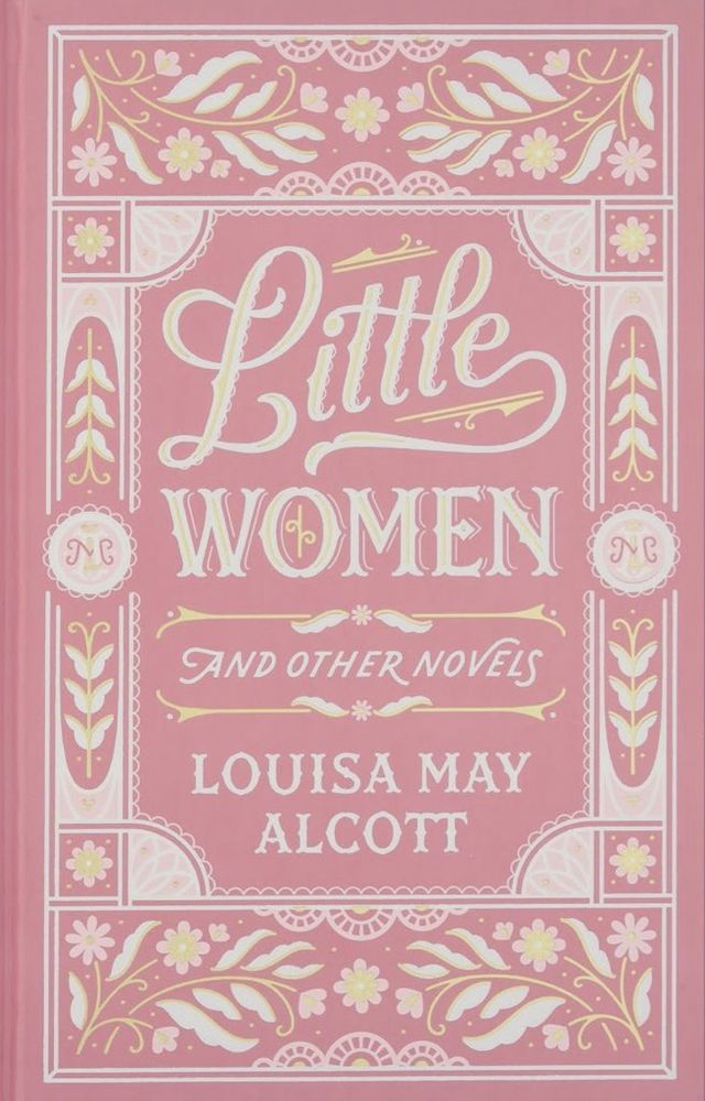 Pale pink cover with white text and decoration.
LITTLE WOMEN
AND OTHER NOVELS
LOUISA MAY
ALCOTT