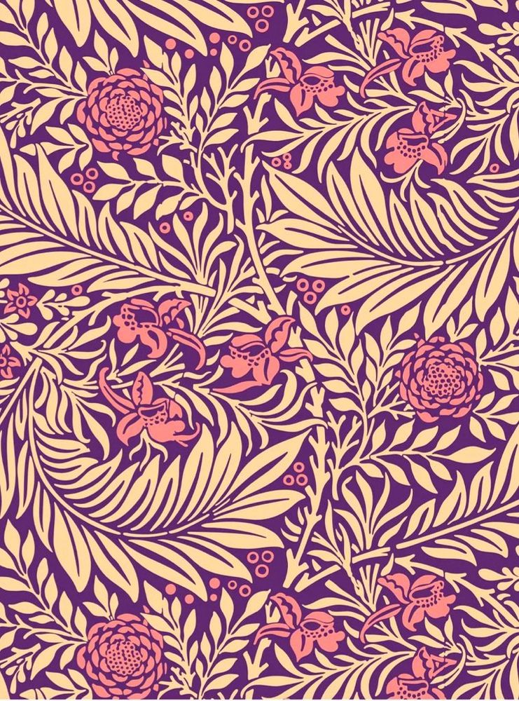Gold and pink flower and foliage design.