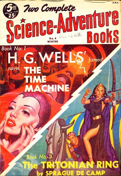 This image is a cover for a pulp magazine titled 