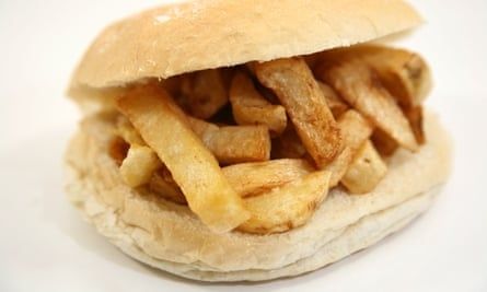 A chip butty! It's lacking in scraps and chip spice, but would still eat the hell out of that. Picture nicked from The Guardian. 