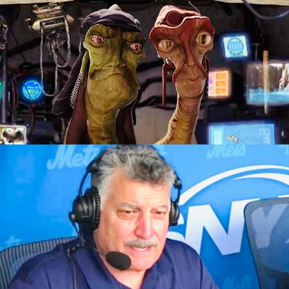 Fode and Beed from the Phantom Menace in the the top frame, and Keith Hernandez in the bottom frame. 