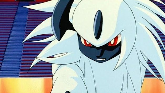 A screenshot of Absol from Pokemon.